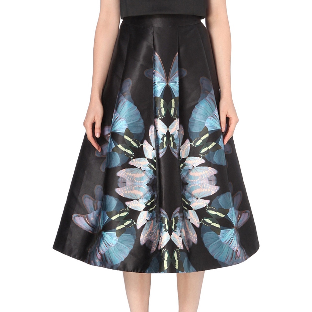 Delicate Flutter satin midi skirt TED BAKER